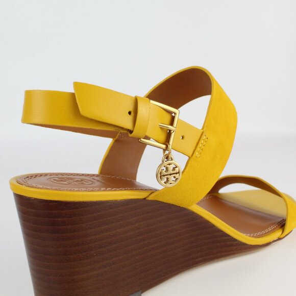 NEW Tory Burch Mini Benton Wedged Suede Sandals - Picture 9 of 16